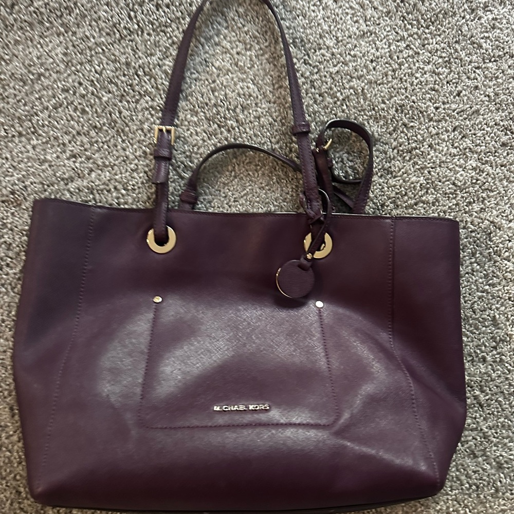 Michael Kors Dark Purple Tote Bag